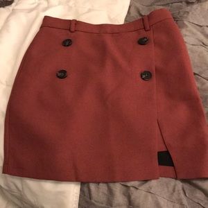 Layered button up skirt